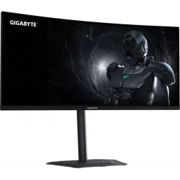 Монитор Gigabyte 34" G34WQC2 EK черный VA LED 21:9 HDMI M/M матовая HAS Piv 4000:1 450cd 178гр/178гр 3440x1440 200Hz FreeSync Premium DP 4K 7.36кг