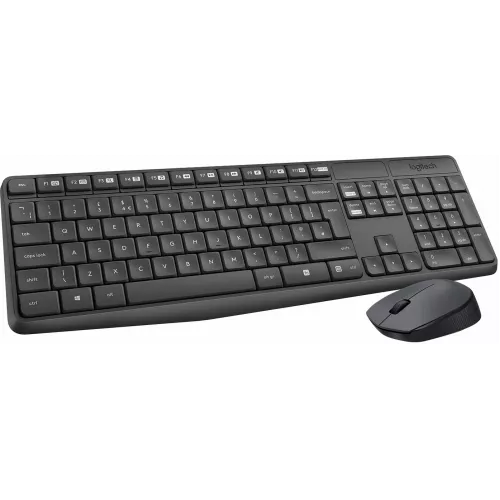 Клавиатура + мышь Logitech MK235 клав:серый мышь:серый USB беспроводная (920-007948)