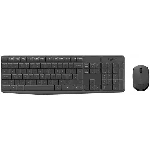 Клавиатура + мышь Logitech MK235 клав:серый мышь:серый USB беспроводная (920-007948)