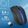 Мышь Оклик 615MW черный/синий оптическая 1200dpi беспров. USB для ноутбука 3but (412862)