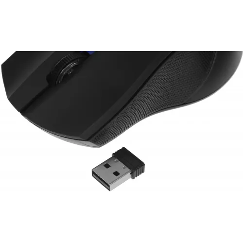 Мышь Оклик 615MW черный/синий оптическая 1200dpi беспров. USB для ноутбука 3but (412862)