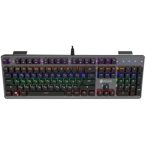 Клавиатура Оклик 970G Dark Knight механическая черный/серебристый USB for gamer LED (499578) кабель 1.5м