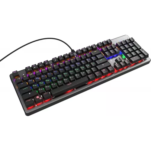 Клавиатура Оклик 970G Dark Knight механическая черный/серебристый USB for gamer LED (499578) кабель 1.5м