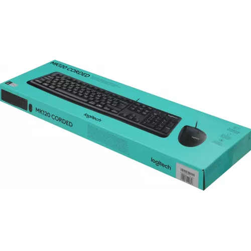Клавиатура + мышь Logitech MK120 клав:черный мышь:черный/серый USB (920-002561)