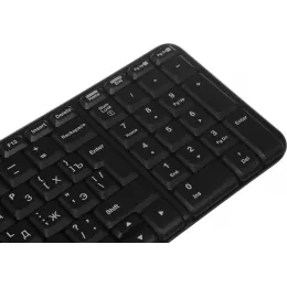 Клавиатура + мышь Logitech MK220 клав:черный мышь:черный USB беспроводная (920-003169)