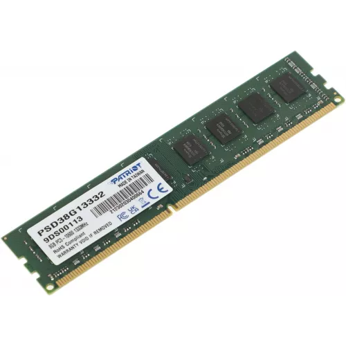 Память DDR3 8Gb 1333MHz Patriot PSD38G13332 RTL PC3-10600 CL9 DIMM 240-pin 1.5В dual rank Ret