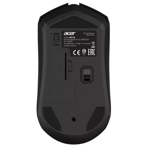 Клавиатура + мышь Acer OKR120 клав:черный мышь:черный USB беспроводная Multimedia (ZL.KBDEE.007)