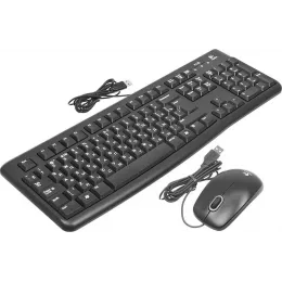 Клавиатура + мышь Logitech MK120 клав:черный мышь:черный/серый USB (920-002561)