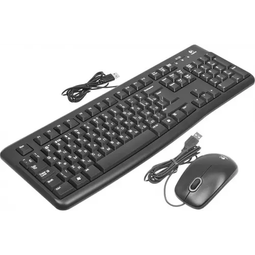 Клавиатура + мышь Logitech MK120 клав:черный мышь:черный/серый USB (920-002561)