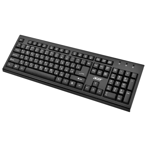 Клавиатура + мышь Acer OKR120 клав:черный мышь:черный USB беспроводная Multimedia (ZL.KBDEE.007)