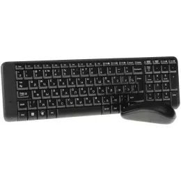 Клавиатура + мышь Logitech MK220 клав:черный мышь:черный USB беспроводная (920-003169)