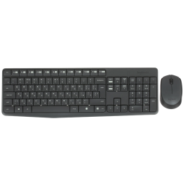Клавиатура + мышь Logitech MK235 клав:серый мышь:серый USB беспроводная (920-007948)