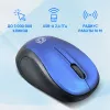 Мышь Оклик 665MW черный/синий оптическая 1600dpi беспров. USB для ноутбука 3but (1025132)