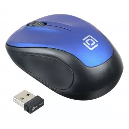 Мышь Оклик 665MW черный/синий оптическая 1600dpi беспров. USB для ноутбука 3but (1025132)