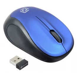 Мышь Оклик 665MW черный/синий оптическая 1600dpi беспров. USB для ноутбука 3but (1025132)