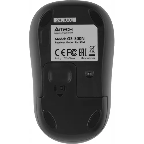 Мышь A4Tech G3-300N черный оптическая 1200dpi беспров. USB для ноутбука 3but (G3-300N (BLACK))