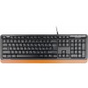 Клавиатура A4Tech FK10 черный/оранжевый USB (FK10 ORANGE) кабель 1.5м