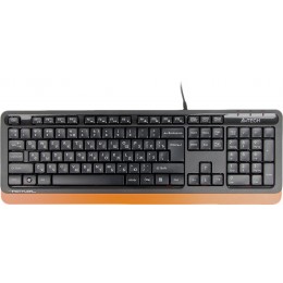 Клавиатура A4Tech FK10 черный/оранжевый USB (FK10 ORANGE) кабель 1.5м