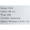 Клавиатура A4Tech FK10 черный/оранжевый USB (FK10 ORANGE) кабель 1.5м