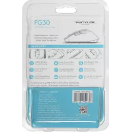 Мышь A4Tech Fstyler FG30 серый/синий оптическая 2000dpi беспров. USB 6but (FG30 BLUE)