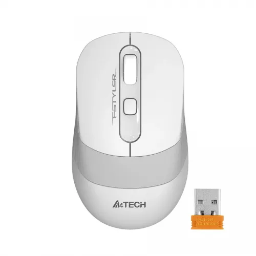 Мышь A4Tech Fstyler FG10 белый/серый оптическая 2000dpi беспров. USB 3but (FG10 WHITE)