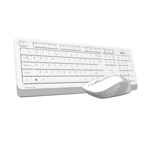 Клавиатура + мышь A4Tech Fstyler FG1010 клав:белый/серый мышь:белый/серый USB беспроводная Multimedia (FG1010 WHITE)