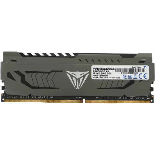 Память DDR4 8Gb 3200MHz Patriot PVS48G320C6 Viper Steel RTL Gaming PC4-25600 CL16 DIMM 288-pin 1.35В с радиатором Ret