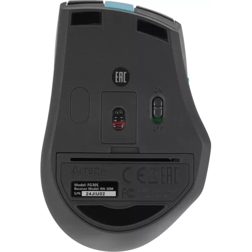 Мышь A4Tech Fstyler FG30S серый/синий оптическая 2000dpi silent беспров. USB 5but (FG30S BLUE)