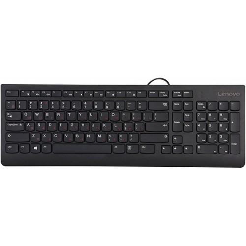 Клавиатура Lenovo 300 черный USB для ноутбука (GX30M39684) кабель 1.8м