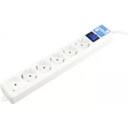 Сетевой фильтр Powercube SPL(5+1)-16B-P-3M-WHITE 3м (6 розеток) белый (коробка)