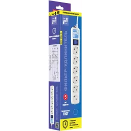 Сетевой фильтр Powercube SPL(5+1)-16B-P-3M-WHITE 3м (6 розеток) белый (коробка)