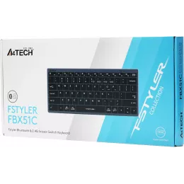 Клавиатура A4Tech FBX51C серый USB беспроводная BT/Radio slim Multimedia для ноутбука (FBX51C GREY)