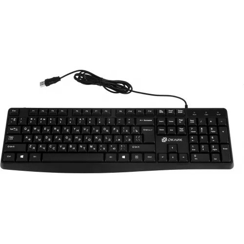 Клавиатура Оклик 145M черный USB (1659983) кабель 1.85м