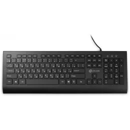 Клавиатура Оклик 155M черный USB slim (подставка для запястий) (1678057) кабель 1.6м