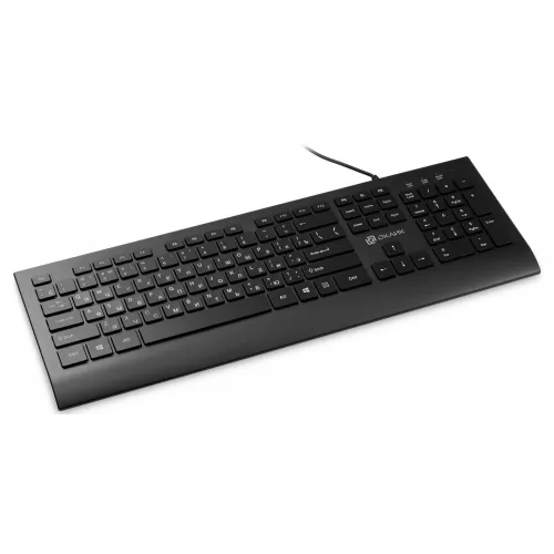 Клавиатура Оклик 155M черный USB slim (подставка для запястий) (1678057) кабель 1.6м