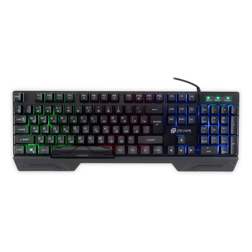 Клавиатура Оклик 709G черный USB for gamer LED (1788144) кабель 1.8м