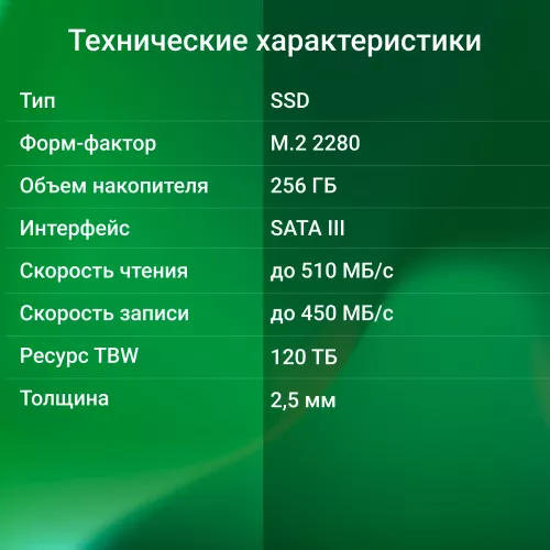 Накопитель SSD Digma SATA-III 256GB DGSR1256GS93T Run S9 M.2 2280