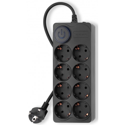 Сетевой фильтр Ippon BK-8-EU-5-16-B 5м (8 розеток) черный (коробка)