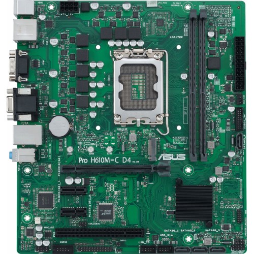 Материнская плата Asus PRO H610M-C D4-CSM Soc-1700 Intel H610 2xDDR4 mATX AC`97 8ch(7.1) GbLAN+VGA+HDMI+DP