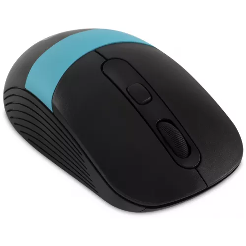 Мышь Оклик 310MW черный/синий оптическая 3200dpi беспров. USB для ноутбука 4but (1869090)
