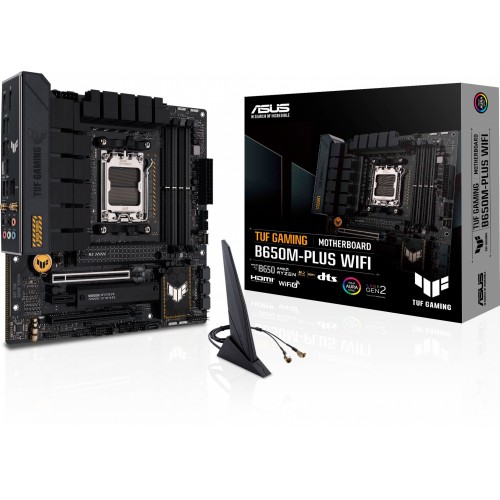 Материнская плата Asus TUF GAMING B650M-PLUS WIFI Socket AM5 AMD B650 4xDDR5 mATX AC`97 8ch(7.1) 2.5Gg RAID+HDMI+DP