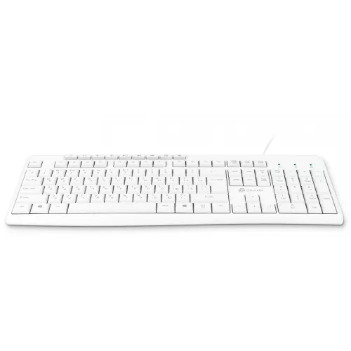 Клавиатура Оклик 305M белый USB Multimedia (1875227) кабель 1.5м