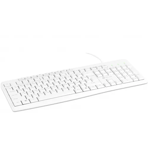 Клавиатура Оклик 305M белый USB Multimedia (1875227) кабель 1.5м