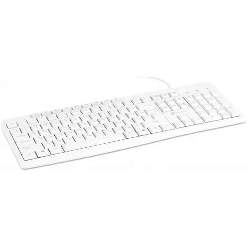 Клавиатура Оклик 305M белый USB Multimedia (1875227) кабель 1.5м