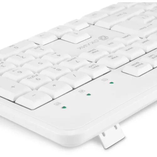Клавиатура Оклик K225W белый USB беспроводная Multimedia (1875235)