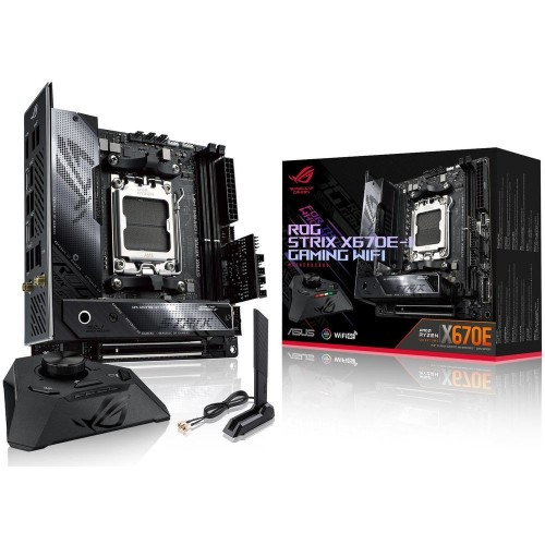 Материнская плата Asus ROG STRIX X670E-I GAMING WIFI Socket AM5 AMD X670 2xDDR5 mini-ITX AC`97 8ch(7.1) 2.5Gg RAID+HDMI