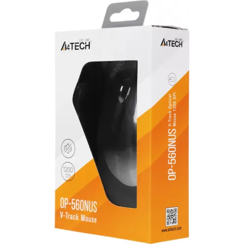 Мышь A4Tech OP-560NUS черный оптическая 1200dpi silent USB 2but
