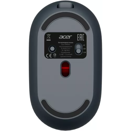Мышь Acer OMR301 черный оптическая 1600dpi беспров. BT/Radio USB 4but (ZL.MCECC.01T)