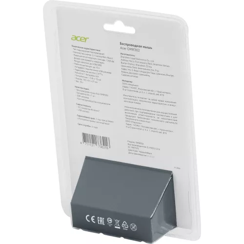 Мышь Acer OMR302 черный оптическая 1200dpi беспров. USB 3but (ZL.MCECC.01X)
