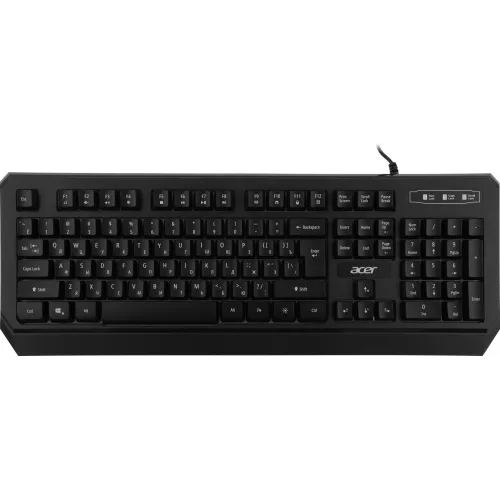 Клавиатура Acer OKW300 черный USB for gamer LED (ZL.KBDCC.019) кабель 1.8м
